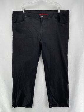 Universal Standard Women’s Plus Size 26 Jeans Coated Black Skinny Stretch Jeans